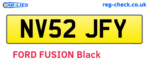NV52JFY are the vehicle registration plates.