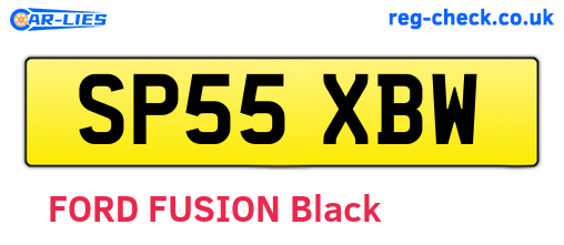 SP55XBW are the vehicle registration plates.