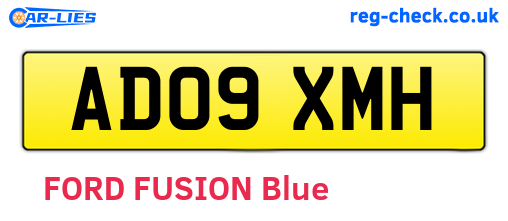 AD09XMH are the vehicle registration plates.