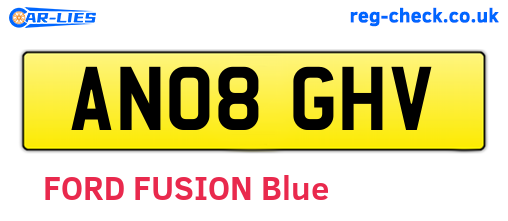 AN08GHV are the vehicle registration plates.