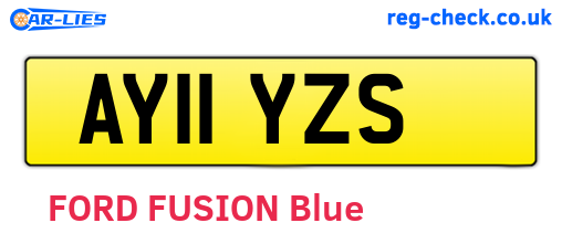 AY11YZS are the vehicle registration plates.