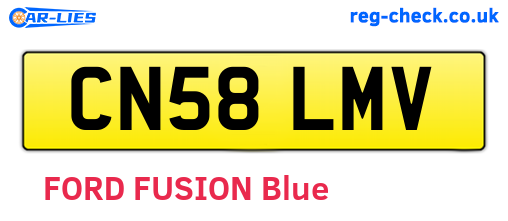 CN58LMV are the vehicle registration plates.