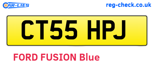 CT55HPJ are the vehicle registration plates.