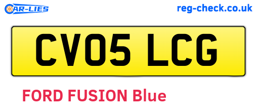 CV05LCG are the vehicle registration plates.