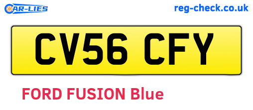 CV56CFY are the vehicle registration plates.