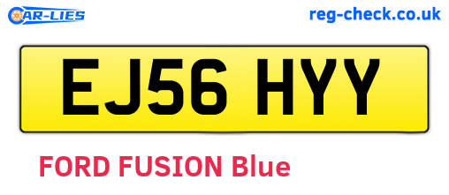 EJ56HYY are the vehicle registration plates.