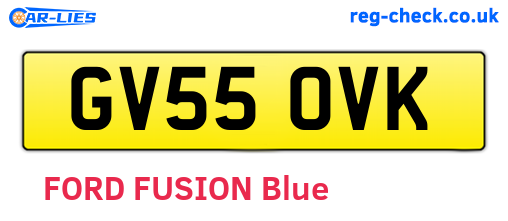 GV55OVK are the vehicle registration plates.