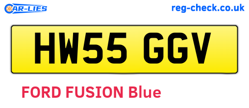 HW55GGV are the vehicle registration plates.