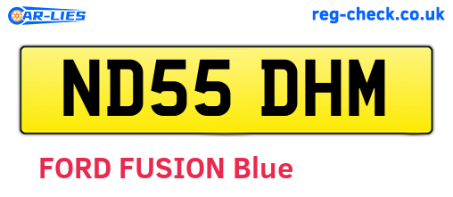 ND55DHM are the vehicle registration plates.