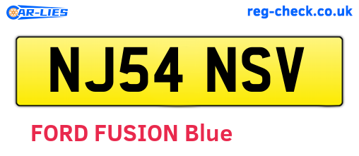 NJ54NSV are the vehicle registration plates.