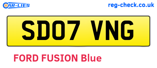 SD07VNG are the vehicle registration plates.
