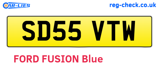 SD55VTW are the vehicle registration plates.