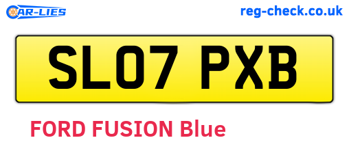 SL07PXB are the vehicle registration plates.