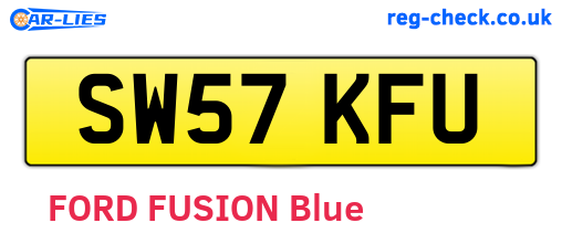 SW57KFU are the vehicle registration plates.