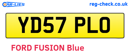 YD57PLO are the vehicle registration plates.