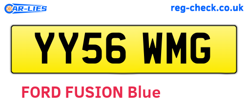 YY56WMG are the vehicle registration plates.