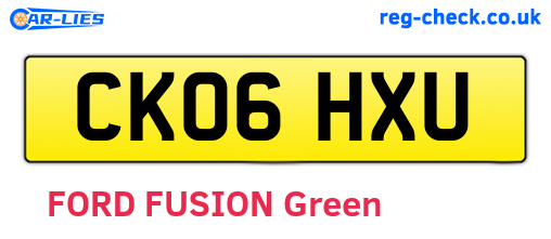 CK06HXU are the vehicle registration plates.