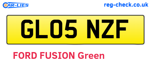 GL05NZF are the vehicle registration plates.