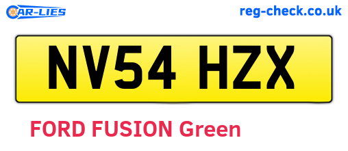 NV54HZX are the vehicle registration plates.