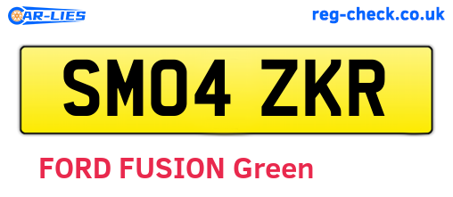 SM04ZKR are the vehicle registration plates.