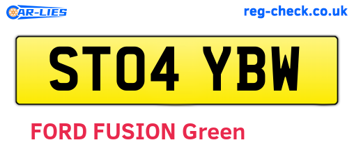 ST04YBW are the vehicle registration plates.