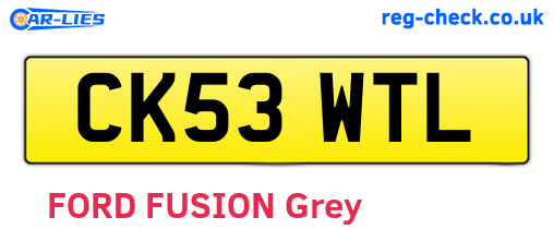 CK53WTL are the vehicle registration plates.