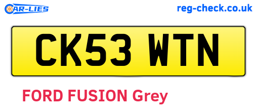 CK53WTN are the vehicle registration plates.