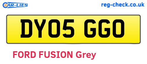 DY05GGO are the vehicle registration plates.