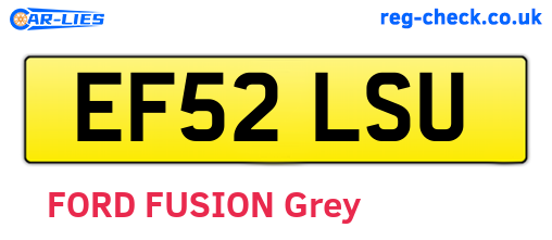 EF52LSU are the vehicle registration plates.