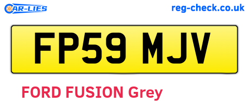 FP59MJV are the vehicle registration plates.