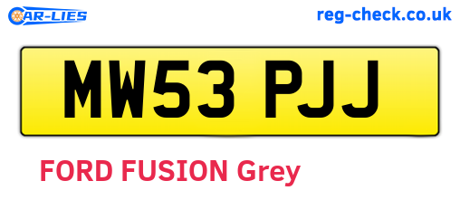 MW53PJJ are the vehicle registration plates.