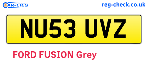 NU53UVZ are the vehicle registration plates.