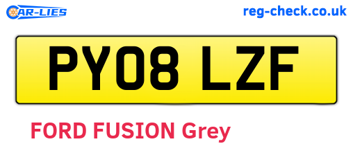PY08LZF are the vehicle registration plates.