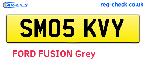 SM05KVY are the vehicle registration plates.