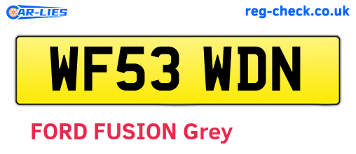 WF53WDN are the vehicle registration plates.