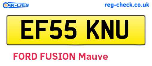 EF55KNU are the vehicle registration plates.
