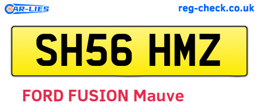 SH56HMZ are the vehicle registration plates.