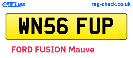 WN56FUP are the vehicle registration plates.
