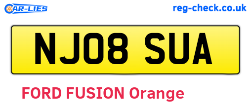 NJ08SUA are the vehicle registration plates.