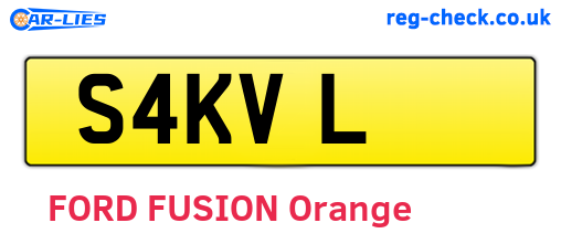 S4KVL are the vehicle registration plates.