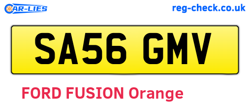 SA56GMV are the vehicle registration plates.