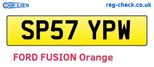 SP57YPW are the vehicle registration plates.