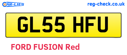GL55HFU are the vehicle registration plates.
