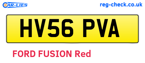 HV56PVA are the vehicle registration plates.