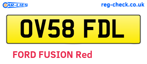 OV58FDL are the vehicle registration plates.