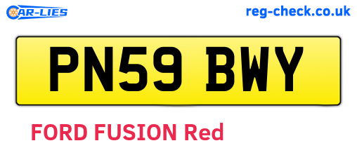PN59BWY are the vehicle registration plates.