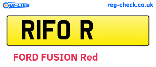 R1FOR are the vehicle registration plates.