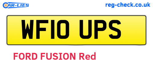WF10UPS are the vehicle registration plates.