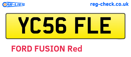 YC56FLE are the vehicle registration plates.