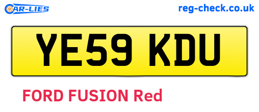 YE59KDU are the vehicle registration plates.